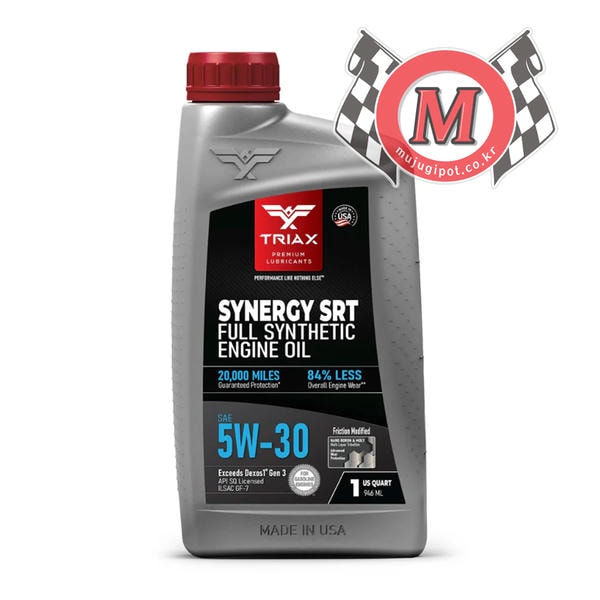 트리악스 SRT 5W-30 946ml (GTL + PAO + ESTER 최고의 조합)