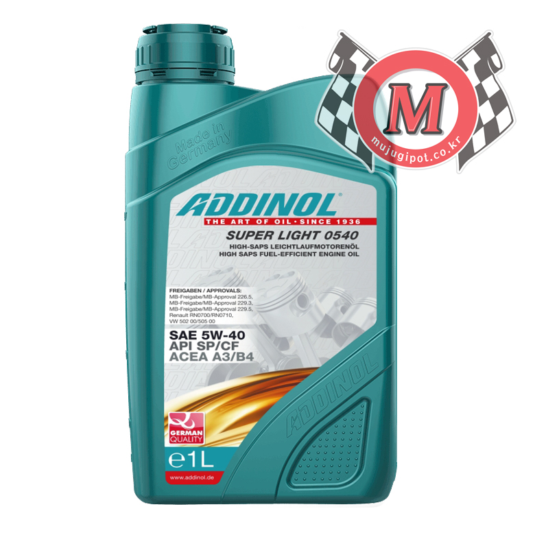 아디놀 슈퍼 라이트 MV 0540 5W40