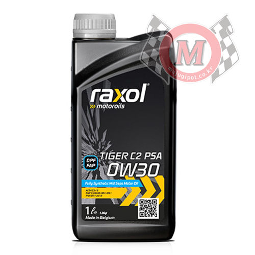 RAXOL (락솔) TIGER C2 PSA 0W30 - 1L (엔진오일의 새로운발견)